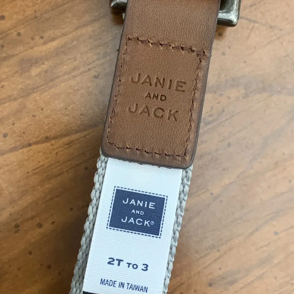 Janie and Jack Toddler Boys Gray Blue Yellow Striped Belt